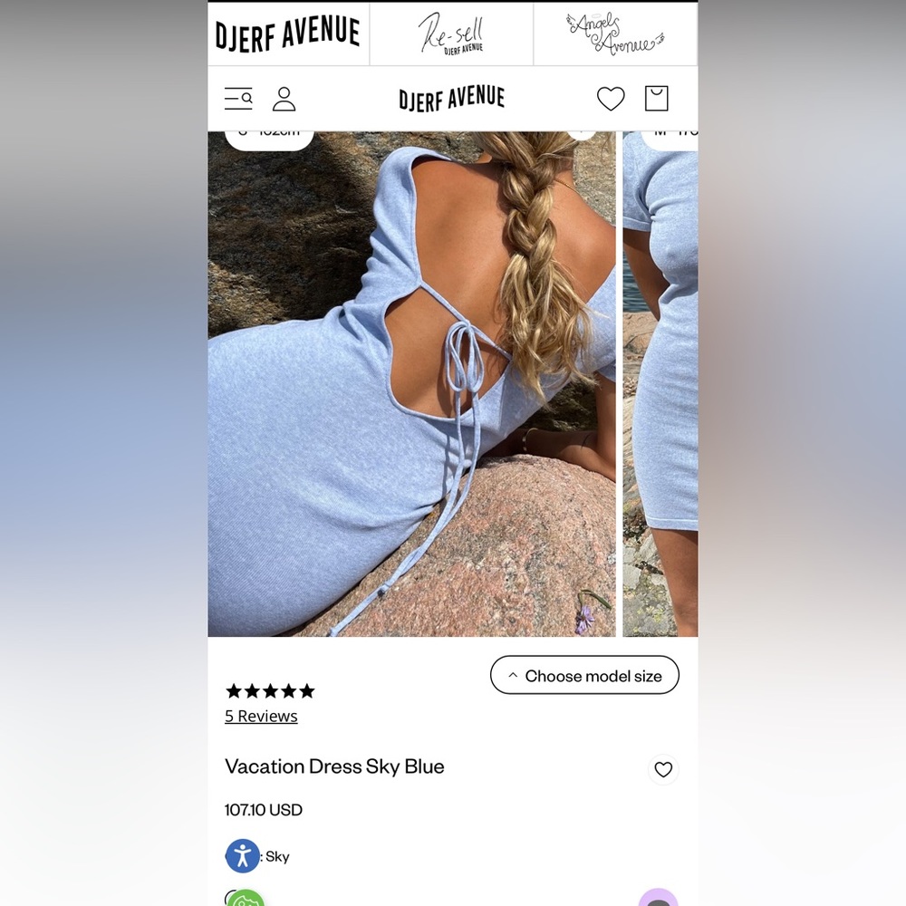 Djerf Ave (XL) Vacation Dress Sky Blue